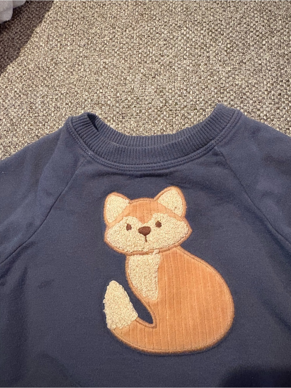 cloud island Navy Sweatshirt and Tan Corduroy Pants Matching Set - Picture 6 of 8